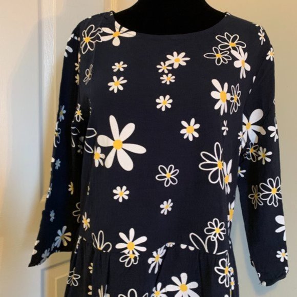 Navy Maxi Floral Dress - Picture 6 of 6